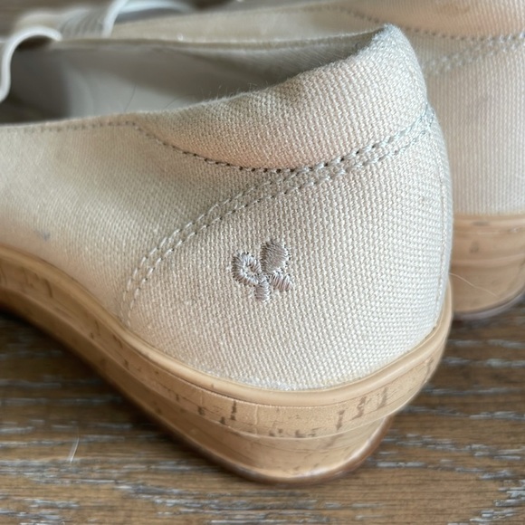 Grasshoppers Women Cream Canvas Clipper Slip On Shoes Comfort Cushion Size 7-1/2 - Picture 4 of 8